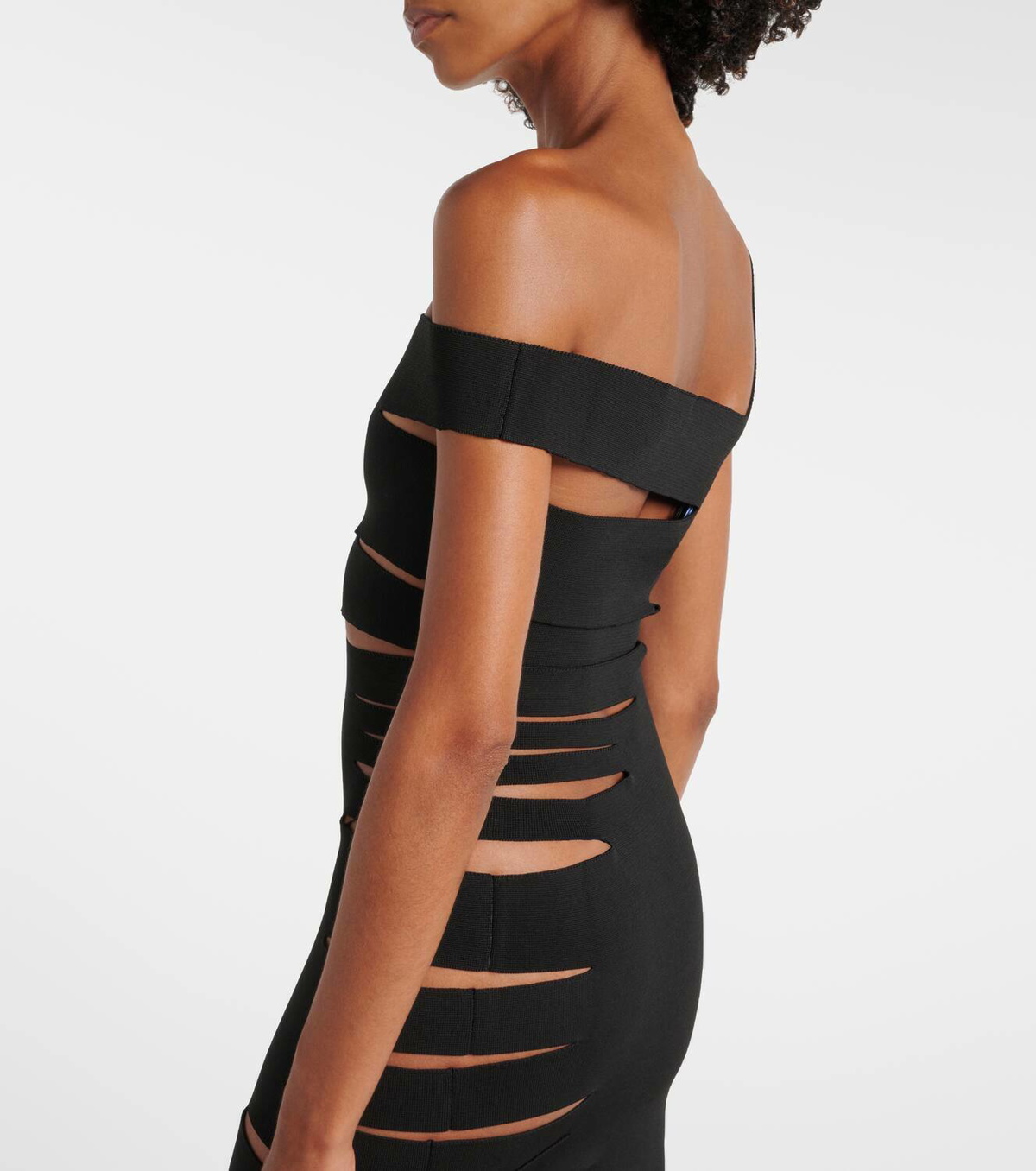 Mugler Asymmetric cutout midi dress Mugler