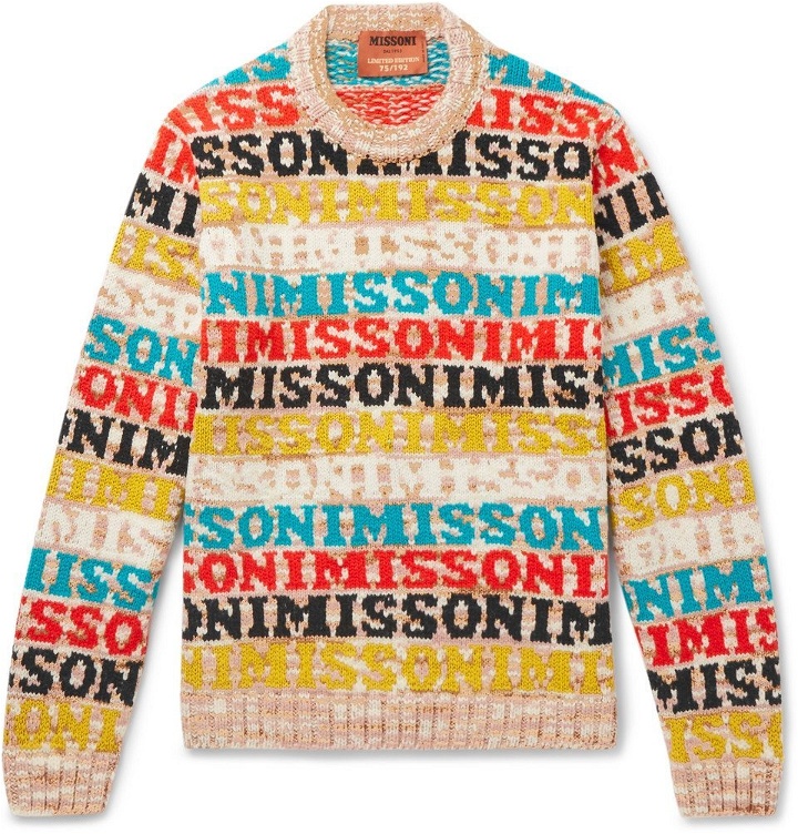Photo: Missoni - Logo-Intarsia Wool-Blend Sweater - Men - Brown