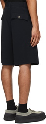 Nanushka Navy Flint Pleated Shorts