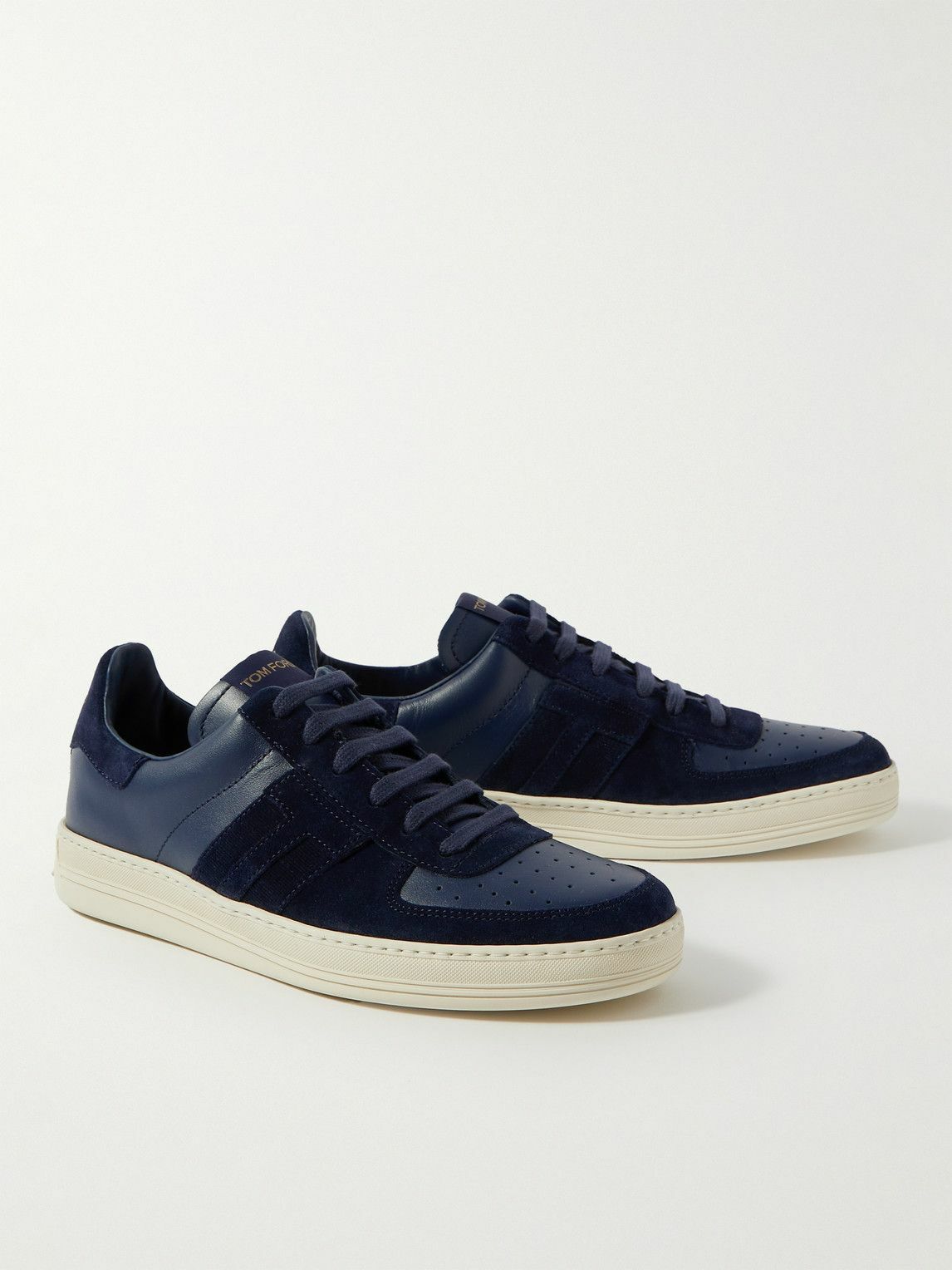 TOM FORD - Radcliffe Suede and Leather Sneakers - Blue TOM FORD