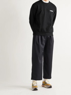 COMME DES GARÇONS HOMME - Logo-Print Loopback Cotton-Jersey Sweatshirt - Black - 2