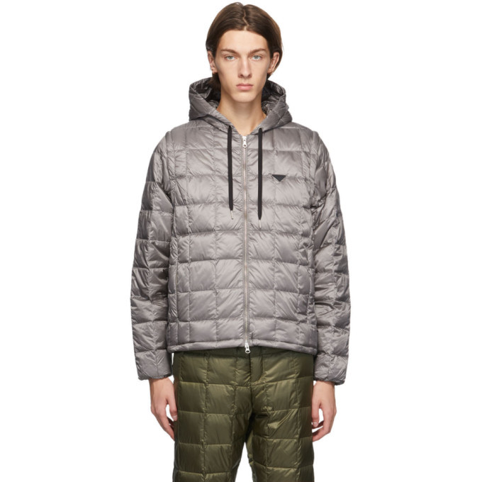 Photo: TAION Grey Down Extra Heated Zip-Up Jacket