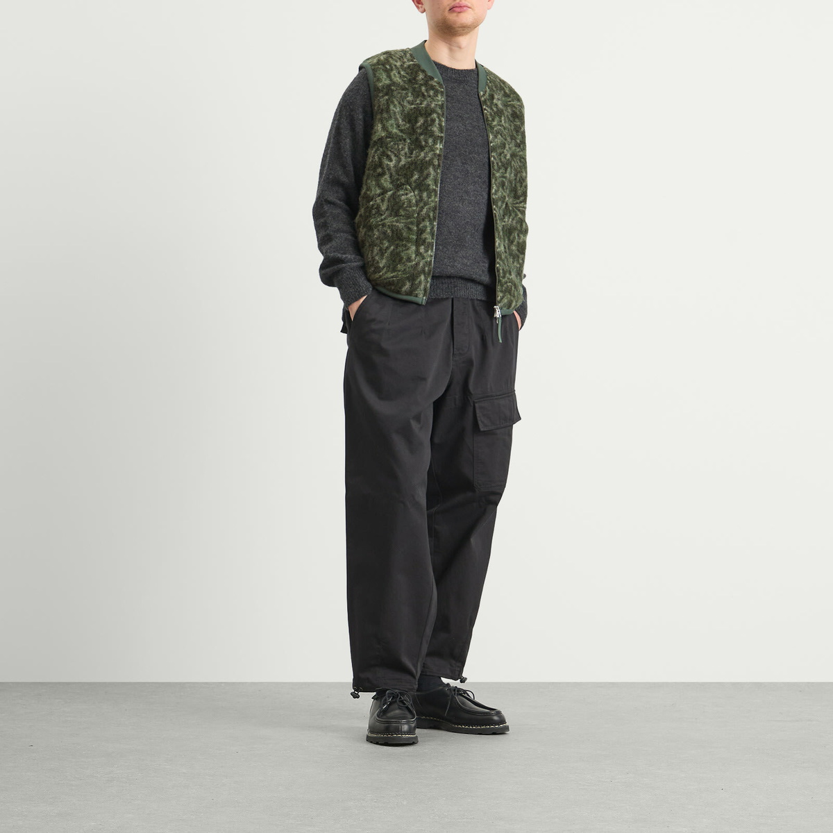 END. x Universal Works Men's Snug Gilet in Olive