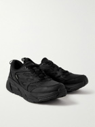 Hoka One One - Clifton L GTX Leather-Trimmed Coated-Ripstop Running Sneakers - Black