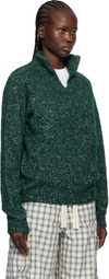 ERL Green Slit Neck Alpaca Polo