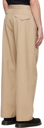 Lownn Beige Pleated Trousers