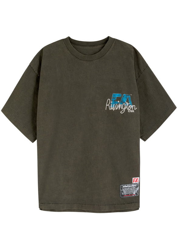 Photo: Rivington Roi Rebis Mansion Printed Cotton T-shirt Black