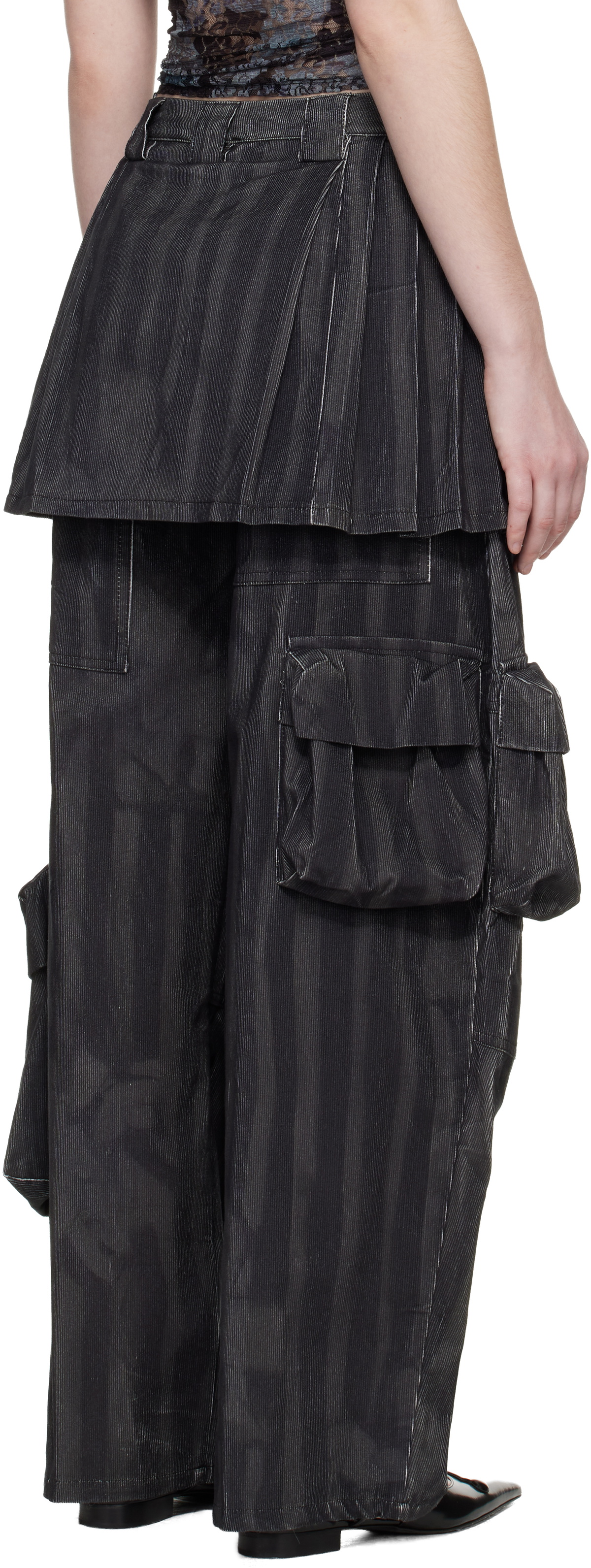 Collina Strada Black Lawn Skirt Cargo Pants