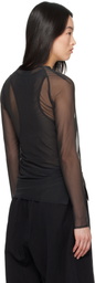 Y-3 Black Mesh Fitted T-shirt