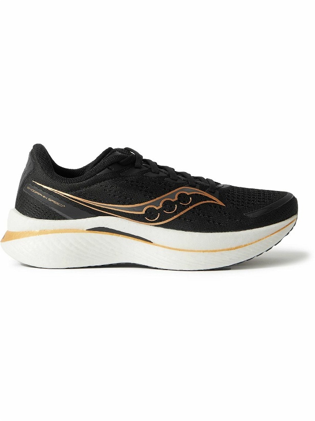 Photo: Saucony - Endorphin Speed 3 Rubber-Trimmed Mesh Running Sneakers - Black