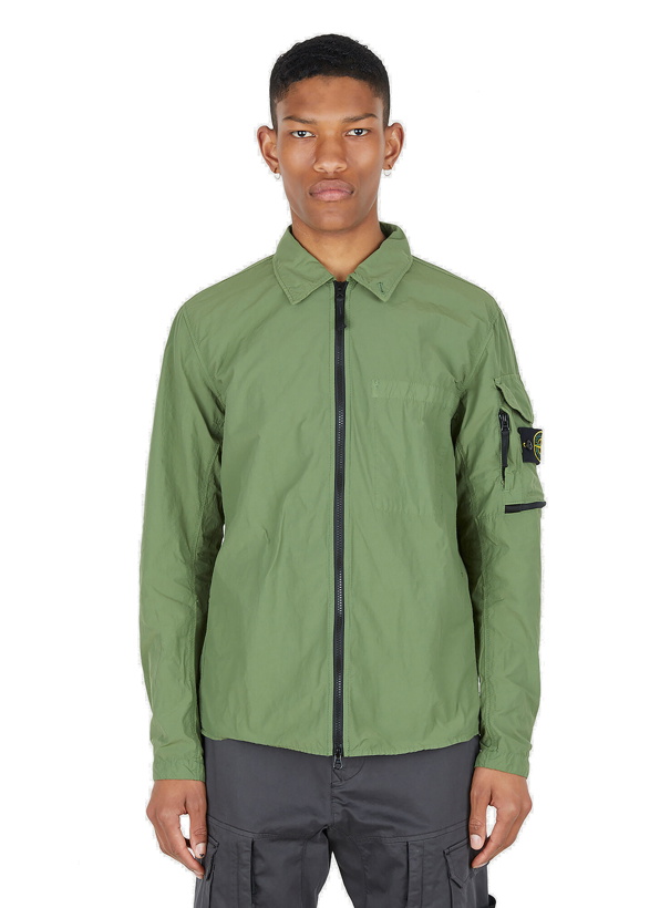 Photo: Compass Patch Overshirt Jacket in Green