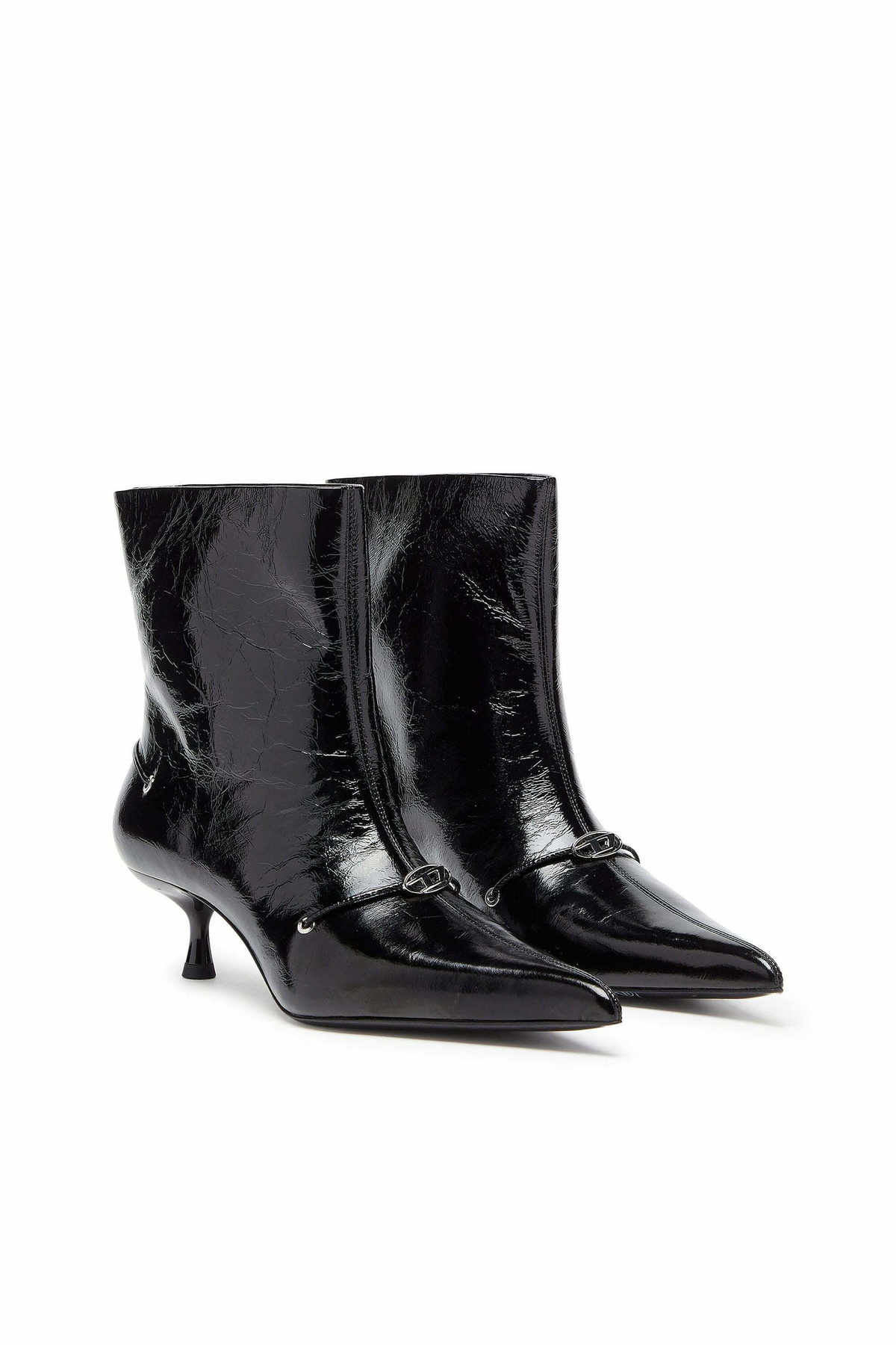 Diesel D-Ten & Half - Ankle boots in naplak leather - Ankle Boots Womens in Black
