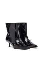 Diesel D-Ten & Half - Ankle boots in naplak leather - Ankle Boots Womens in Black
