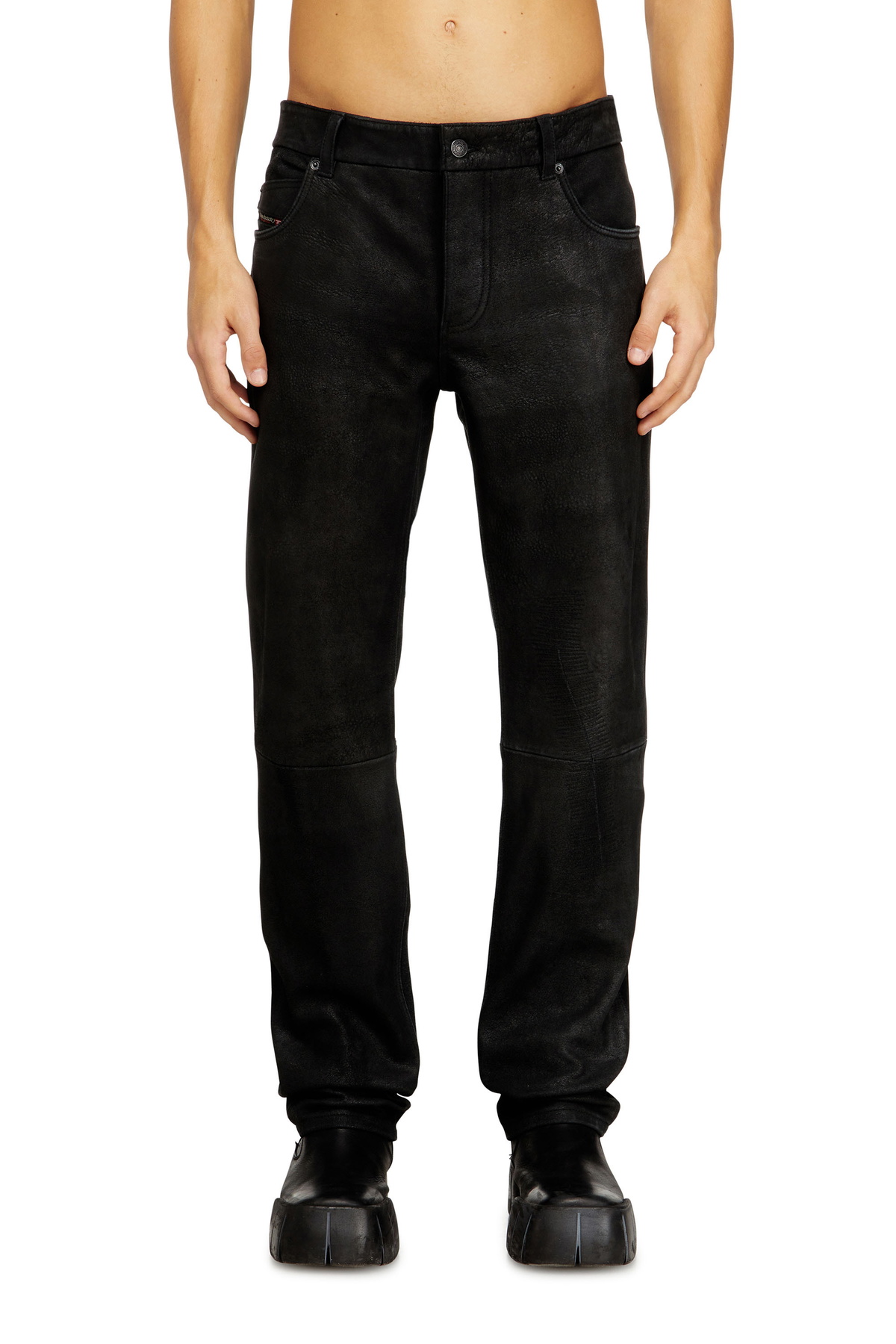 NO/FAITH STUDIOS Black Heavy Denim Cargo Pants