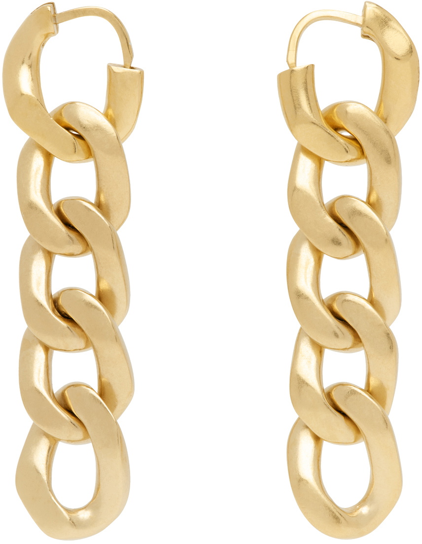 Maison Margiela Gold Gourmette Collection Earrings