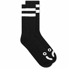 Polar Skate Co. Men's Happy Sad Socks in Black