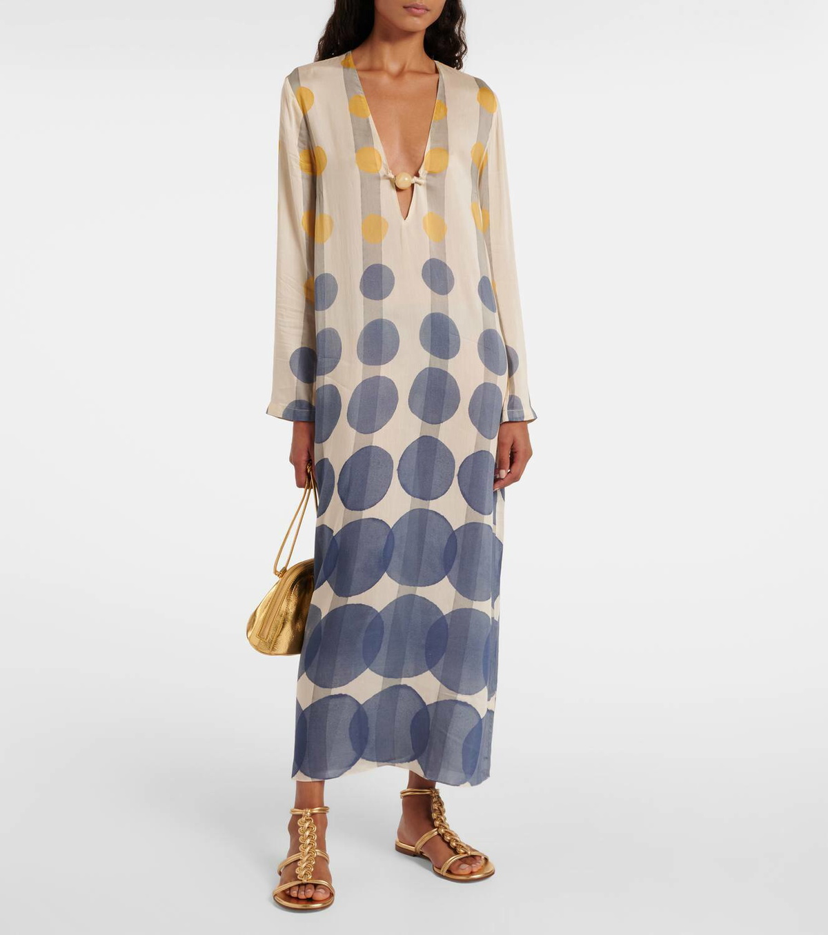 Adriana Degreas Polka-dot beach cover-up