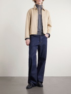 Burberry - Checked Wool Half-Zip Sweater - Gray