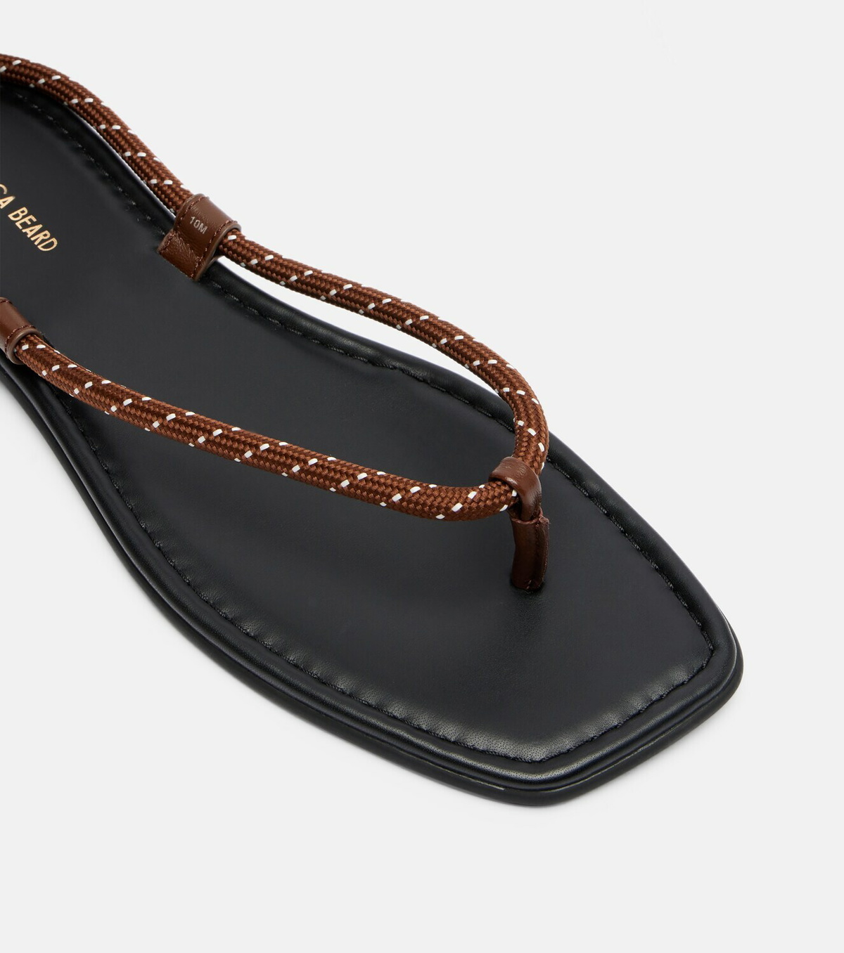 Veronica Beard Carmina leather-trimmed thong sandals