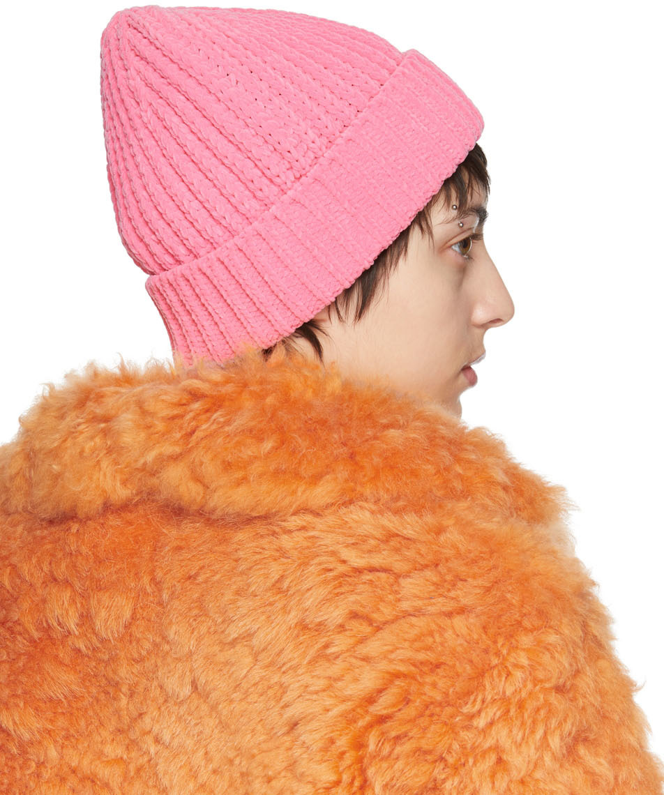 Bottega Veneta Pink Heavyweight Chenille Beanie