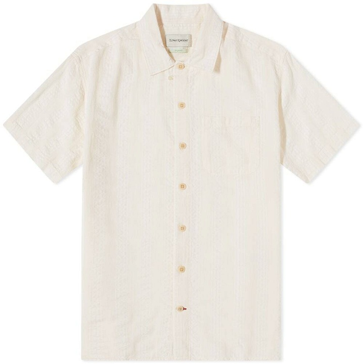 Photo: Oliver Spencer Men's Riviera Short Sleeve Shirt in Cream