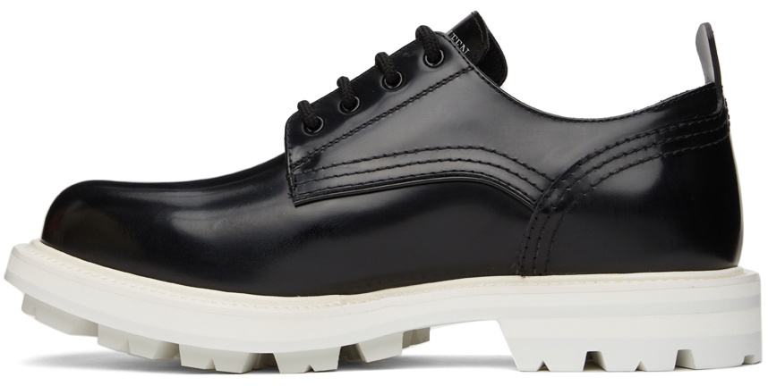 Alexander McQueen Black & Off-White Shiny Liquid Spazzol  display picture 1