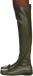 OPEN YY Khaki Thigh High Ballet Boots