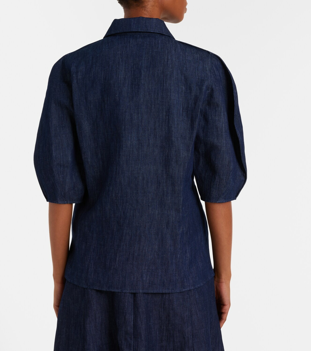Gabriela Hearst Sansi cotton and linen denim shirt