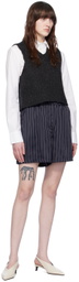 Elleme Navy Striped Shorts