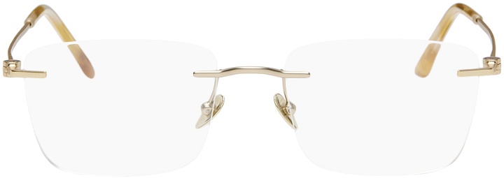Photo: Giorgio Armani Gold Rectangular Glasses