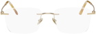 Giorgio Armani Gold Rectangular Glasses