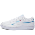 Reebok Men's Club C 85 Vegan Sneakers in White/Digital Blue/ Blue