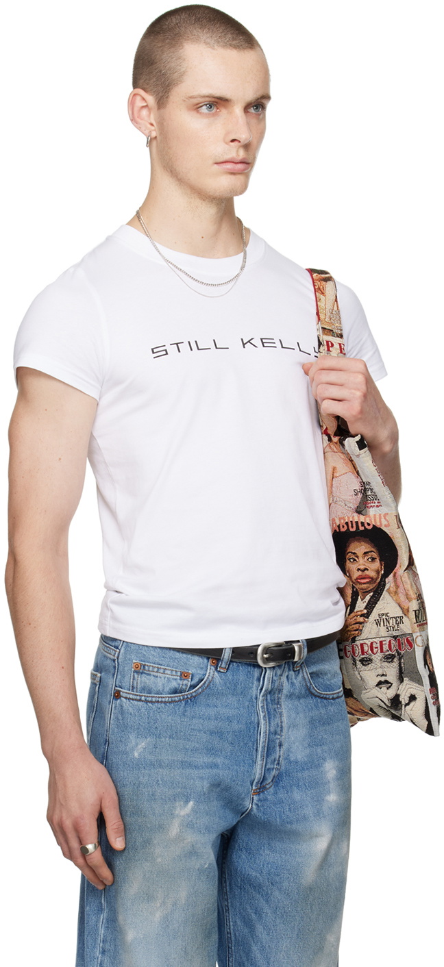 Still Kelly White Tiny Fit Logo T-Shirt