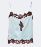 Dôen Avelaine lace-trimmed silk satin camisole