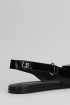 Courrèges Ballet Flats In Black Leather
