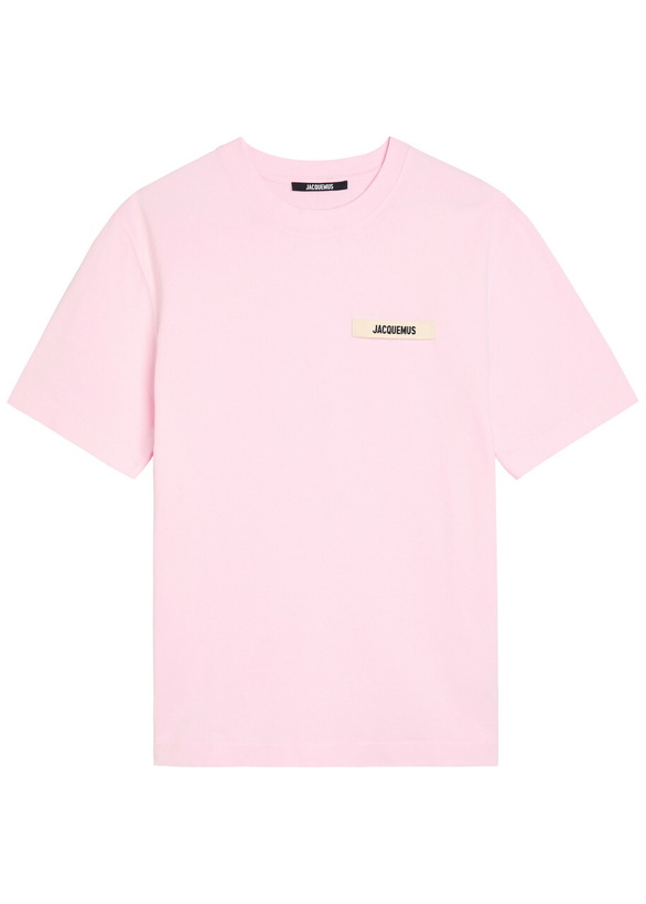 Photo: Jacquemus Le T-shirt Gros Grain Cotton T-shirt Pink