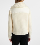 Moncler Grenoble Down-paneled virgin wool cardigan