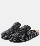 JW Anderson Crystal-embellished suede mules