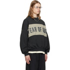 Fear of God ESSENTIALS Gray Cropped Relaxed Panelled Sweatshirt