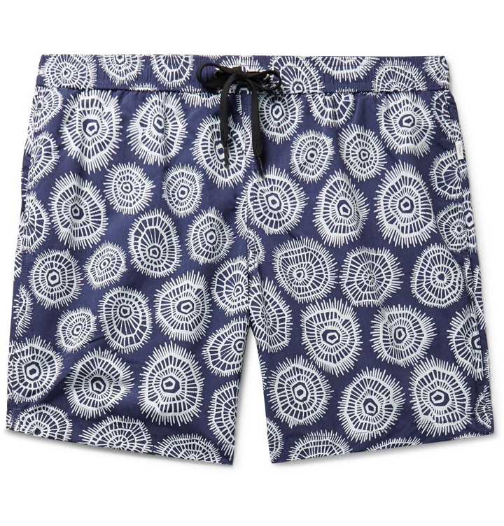 Photo: Onia - Charles Short-Length Printed Swim Shorts - Blue