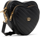 Gucci Black Mini Interlocking G Heart Bag