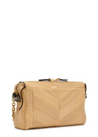 Valentino Garavani Vlogo Panelled Leather Shoulder bag - Gold - One Size