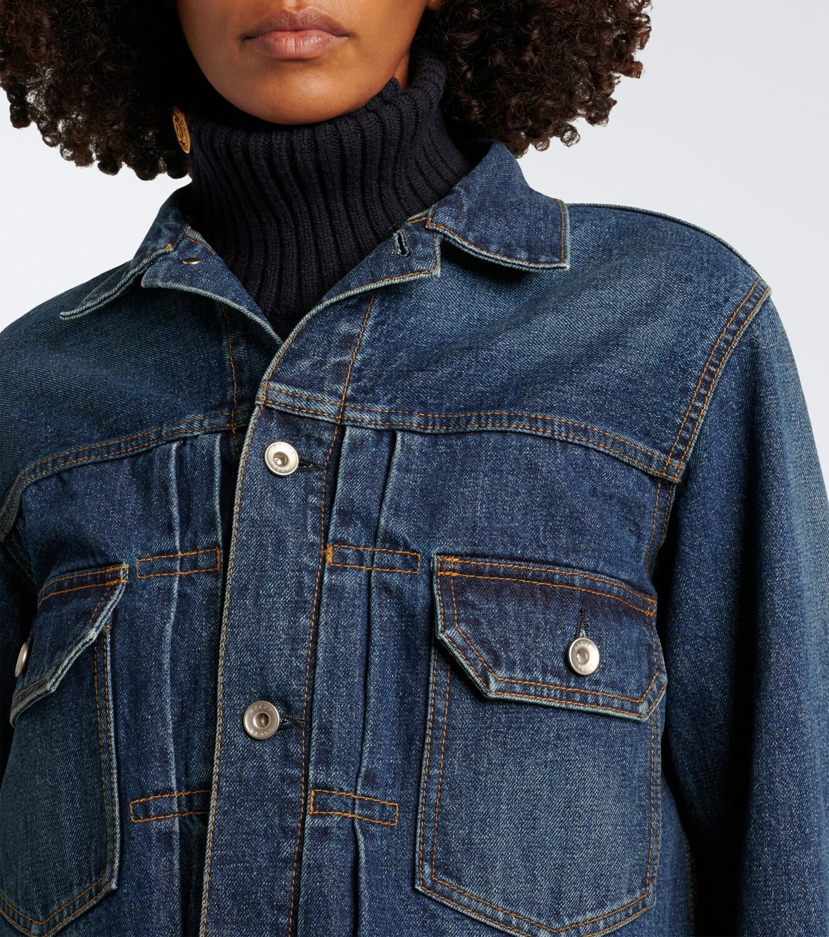 Sacai Paneled denim jacket