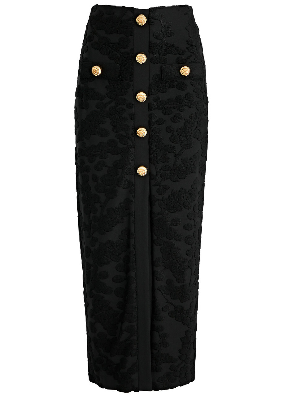 スカート BALMAIN 'Nastro Balmain' skirt Black Balmain Skirt - Black - Women | FF1LBA89WC090PA | thebs.com