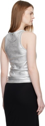 Rabanne Silver Signature Piercing Tank Top