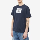 Burberry Men's Roundwood Label T-Shirt in Smoked Navy