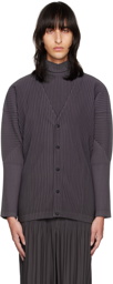 Homme Plissé Issey Miyake Taupe Pleats Cardigan