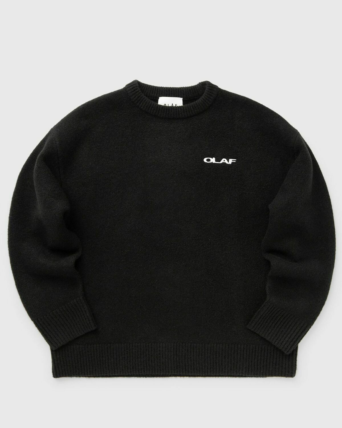 ølåf Drift Knitted Crewneck Black Pullovers