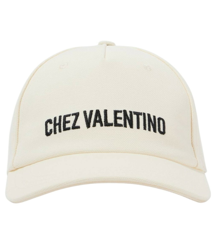 Valentino Garavani - Logo-Print Cotton-Twill Baseball Cap  display picture 1