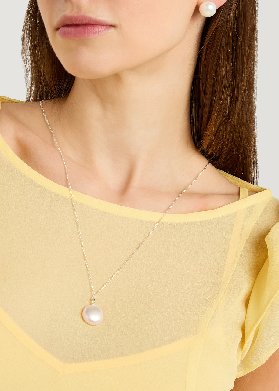 Sapir Bachar Pearl Sterling Silver Necklace - One Size